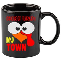 Coolest Turkey In Town Funny Thanksgiving 11oz C Handle Ceramic Mug