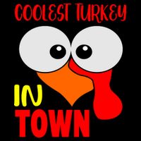 Coolest Turkey In Town Funny Thanksgiving 16 in Basic Backpack