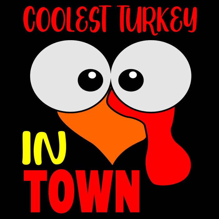 Coolest Turkey In Town Funny Thanksgiving 16 in Basic Backpack