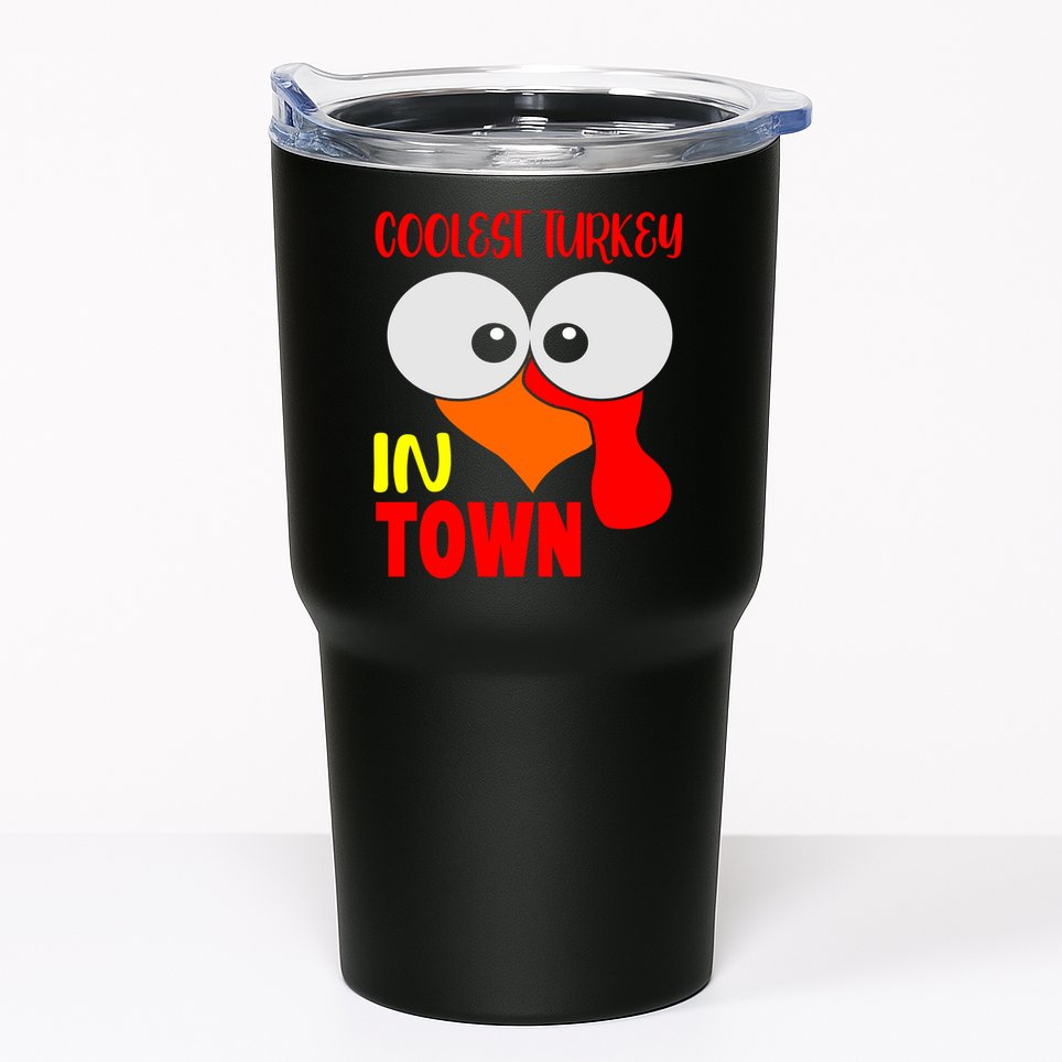 Coolest Turkey In Town Funny Thanksgiving Tumbler