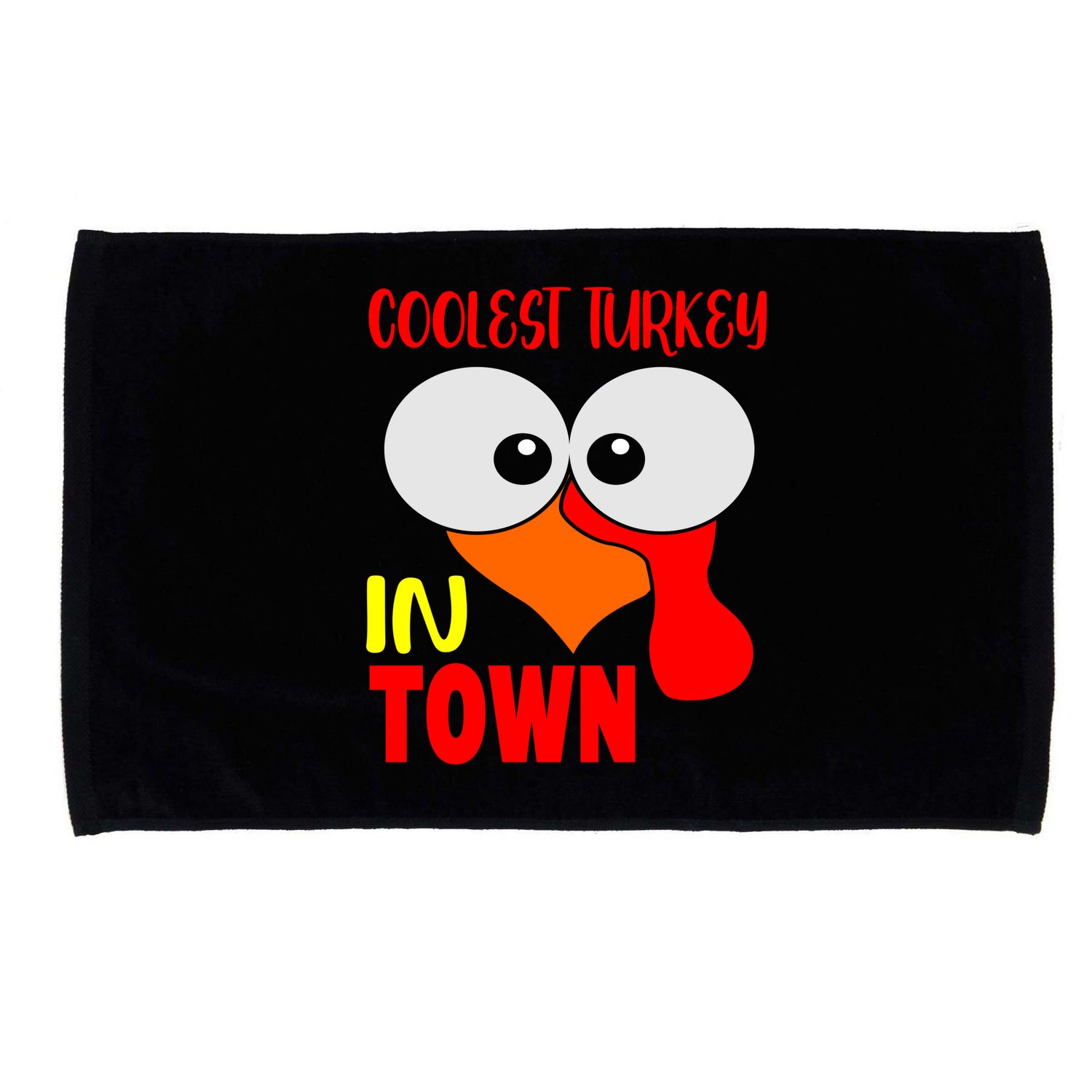 Coolest Turkey In Town Funny Thanksgiving Microfiber Hand Towel