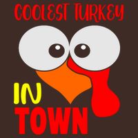 Coolest Turkey In Town Funny Thanksgiving Cooling Performance Crew T-Shirt