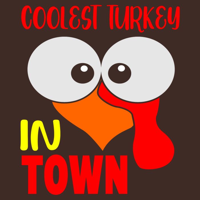 Coolest Turkey In Town Funny Thanksgiving Cooling Performance Crew T-Shirt