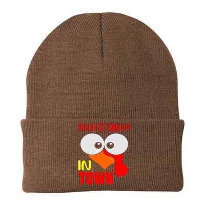 Coolest Turkey In Town Funny Thanksgiving Knit Cap Winter Beanie