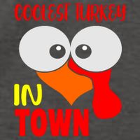 Coolest Turkey In Town Funny Thanksgiving Vector Backpack