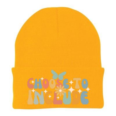 Choose To Include Special Education Floral Butterfly Knit Cap Winter Beanie