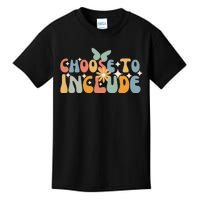 Choose To Include Special Education Floral Butterfly Kids T-Shirt