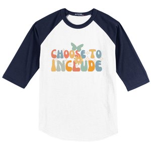 Choose To Include Special Education Floral Butterfly Baseball Sleeve Shirt