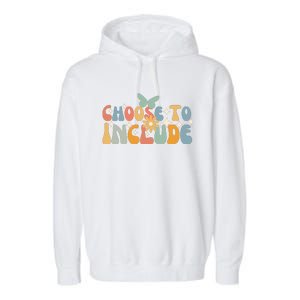 Choose To Include Special Education Floral Butterfly Garment-Dyed Fleece Hoodie