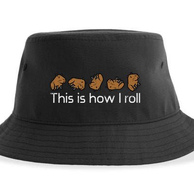 Capybara This Is How I Roll Cute Capy Rodent Sustainable Bucket Hat