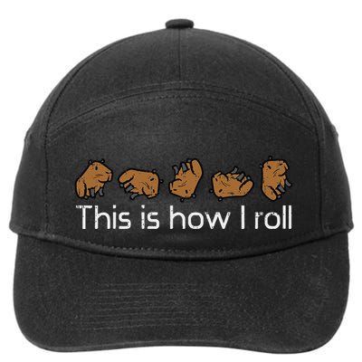 Capybara This Is How I Roll Cute Capy Rodent 7-Panel Snapback Hat