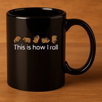 Capybara This Is How I Roll Cute Capy Rodent 11oz C Handle Ceramic Mug