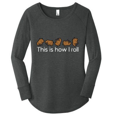 Capybara This Is How I Roll Cute Capy Rodent Women's Perfect Tri Tunic Long Sleeve Shirt