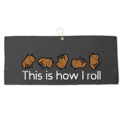 Capybara This Is How I Roll Cute Capy Rodent Large Microfiber Waffle Golf Towel