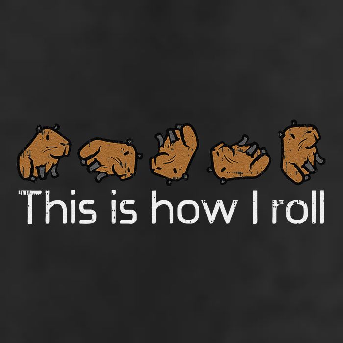 Capybara This Is How I Roll Cute Capy Rodent Large Microfiber Waffle Golf Towel