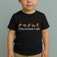 Capybara This Is How I Roll Cute Capy Rodent Toddler T-Shirt