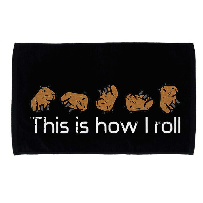 Capybara This Is How I Roll Cute Capy Rodent Microfiber Hand Towel