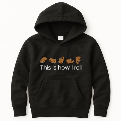 Capybara This Is How I Roll Cute Capy Rodent Kids Hoodie