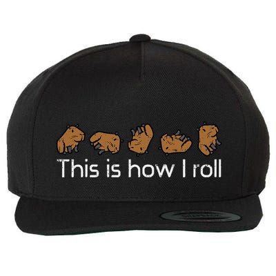 Capybara This Is How I Roll Cute Capy Rodent Wool Snapback Cap