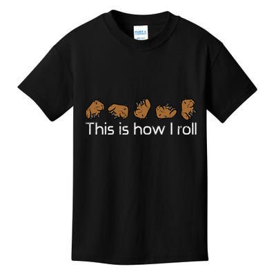 Capybara This Is How I Roll Cute Capy Rodent Kids T-Shirt