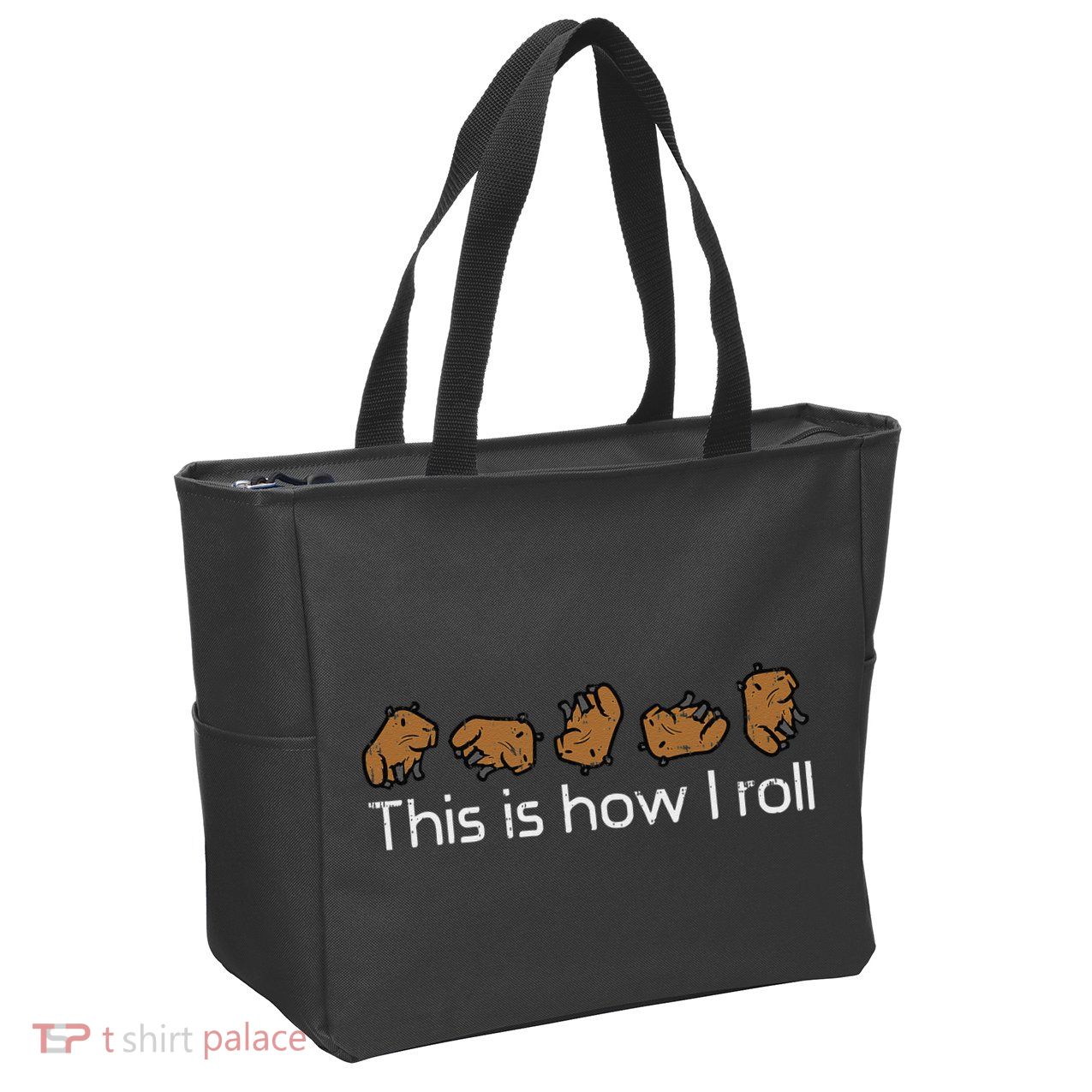 Capybara This Is How I Roll Cute Capy Rodent Zip Tote Bag