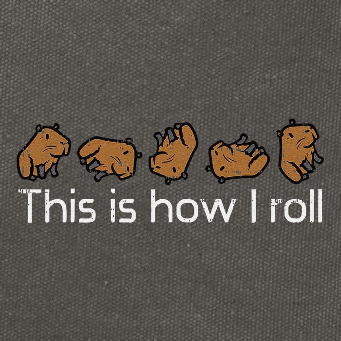 Capybara This Is How I Roll Cute Capy Rodent Cotton Canvas Backpack
