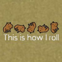 Capybara This Is How I Roll Cute Capy Rodent Garment-Dyed Women's Muscle Tee