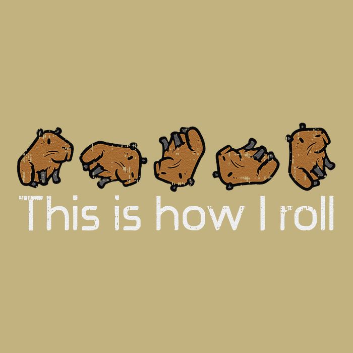 Capybara This Is How I Roll Cute Capy Rodent Cooling Performance Long Sleeve Crew