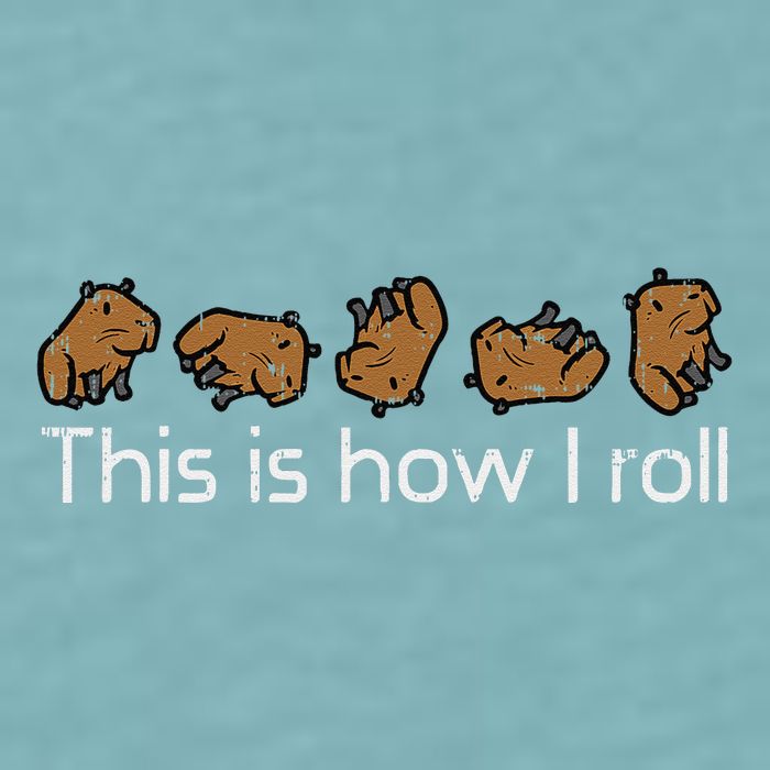 Capybara This Is How I Roll Cute Capy Rodent Sueded Cloud Jersey T-Shirt