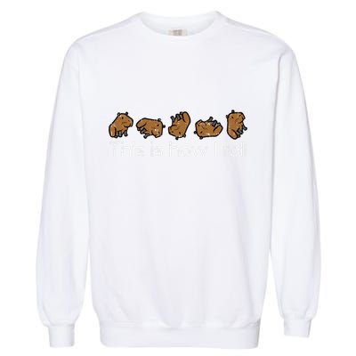 Capybara This Is How I Roll Cute Capy Rodent Garment-Dyed Sweatshirt