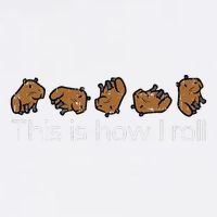 Capybara This Is How I Roll Cute Capy Rodent Garment-Dyed Sweatshirt