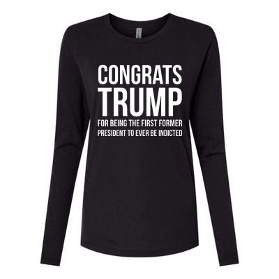 Congrats Trump Indicted Womens Cotton Relaxed Long Sleeve T-Shirt