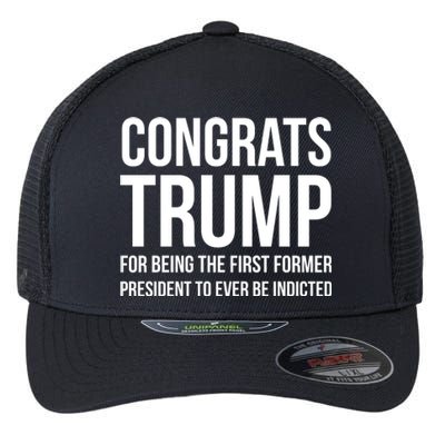 Congrats Trump Indicted Flexfit Unipanel Trucker Cap