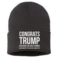 Congrats Trump Indicted Sustainable Knit Beanie