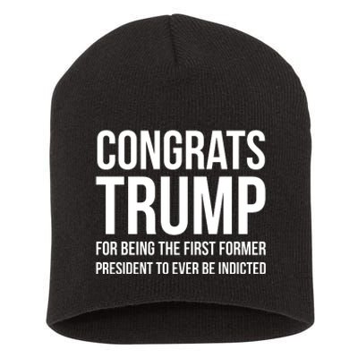 Congrats Trump Indicted Short Acrylic Beanie