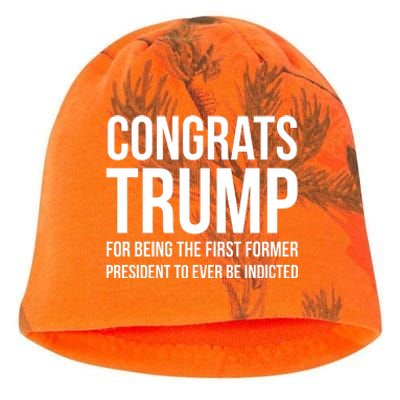 Congrats Trump Indicted Kati - Camo Knit Beanie