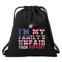 Computer Tech Im My Familys Unpaid Tech Support Drawstring Bag