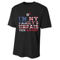 Computer Tech Im My Familys Unpaid Tech Support Performance Sprint T-Shirt