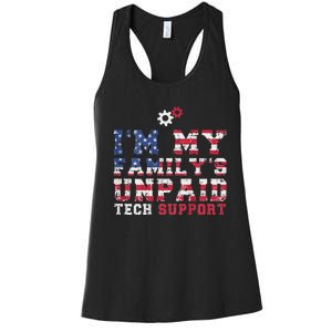 Computer Tech Im My Familys Unpaid Tech Support Women's Racerback Tank