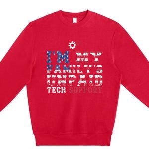 Computer Tech Im My Familys Unpaid Tech Support Premium Crewneck Sweatshirt