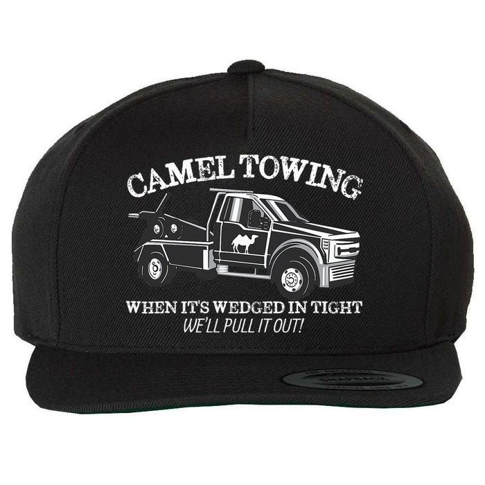 Camel Towing Inappropriate Humor Adult Humor Camel Towing Wool Snapback Cap