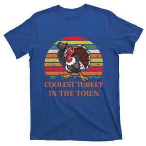 Coolest Turkey In The Town Thanksgiving Funny Funny Gift T-Shirt