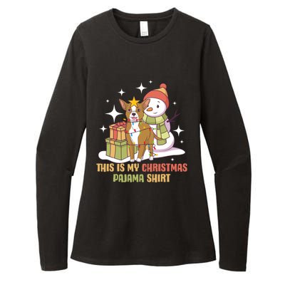 Chihuahua This Is My Christmas Pajama Gift Womens CVC Long Sleeve Shirt