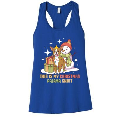 Chihuahua This Is My Christmas Pajama Gift Women's Racerback Tank