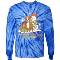 Chihuahua This Is My Christmas Pajama Gift Tie-Dye Long Sleeve Shirt