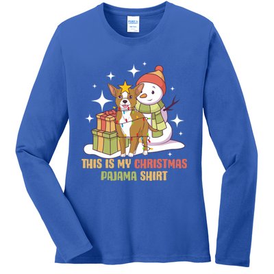 Chihuahua This Is My Christmas Pajama Gift Ladies Long Sleeve Shirt