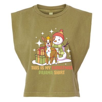 Chihuahua This Is My Christmas Pajama Gift Garment-Dyed Women's Muscle Tee