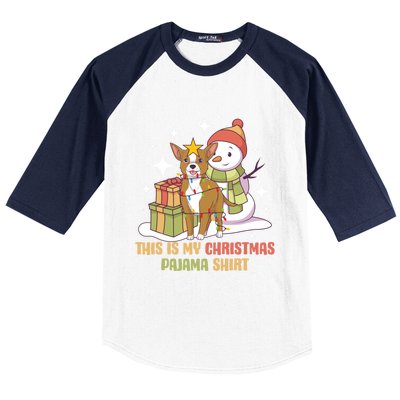 Chihuahua This Is My Christmas Pajama Gift Baseball Sleeve Shirt