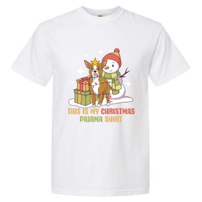 Chihuahua This Is My Christmas Pajama Gift Garment-Dyed Heavyweight T-Shirt