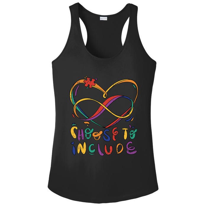 Choose To Include Autism Awareness Teacher Special Education Ladies PosiCharge Competitor Racerback Tank